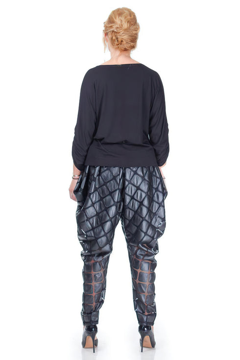 Bluza jerse negru pictat freeshipping - Liza Panait Online Boutique